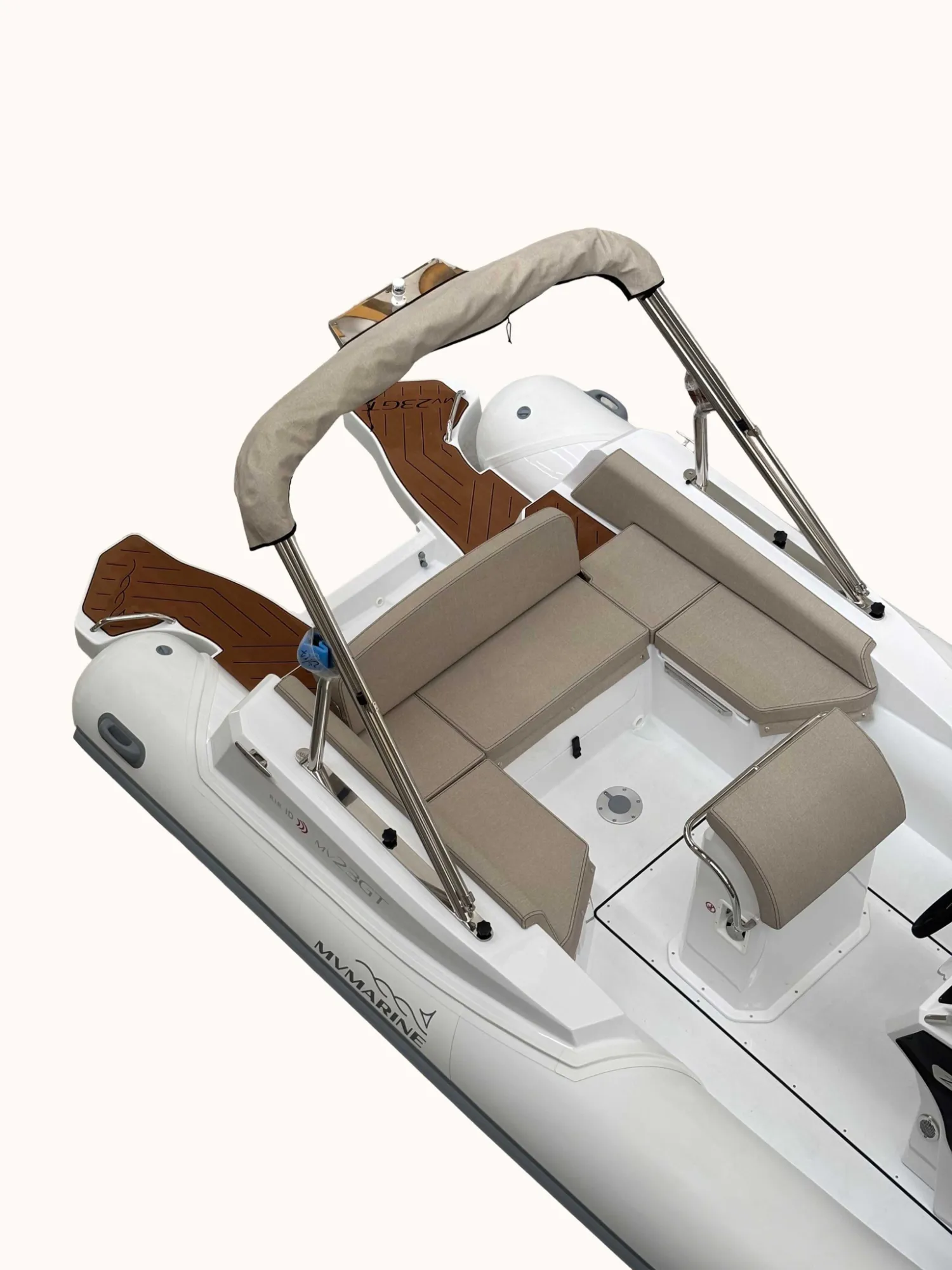 MV 23GT RIB aft dinette seating